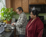 Couple in their Kitchen, 2017 by Becky Field