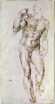 Sketch of David with his Sling by Michelangelo Buonarroti