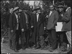 Ivan Michurin, Russian botanist, and his assistants gathered on a garden path in Russia, USSR, ca. 1932-1933 by Jacobi, Lotte, 1896-1990