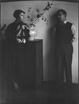 Portrait of Mikhail Efimovich Koltsov, Soviet jourlist, and his wife, Fran in Moscow, Russia, USSR, ca. 1932-1933 by Jacobi, Lotte, 1896-1990