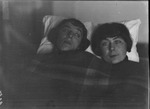 Fran Koltsov and Lotte Jacobi's friend, Maria laying in a bed in Moscow, Russia, USSR, ca. 1932-1933 by Jacobi, Lotte, 1896-1990