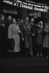 Reception for Henri Barbusse, French novelist and member of the Communist party, at a railroad station in Moscow, Russia, USSR, ca. 1932 by Jacobi, Lotte, 1896-1990