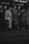 Reception for Henri Barbusse, French novelist and member of the Communist party, at a railroad station in Moscow, Russia, USSR, ca. 1932 by Jacobi, Lotte, 1896-1990