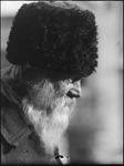 Profile of a Russian man in a Cossack fur hat in Moscow, Russia, USSR, ca. 1932-1933 by Jacobi, Lotte, 1896-1990