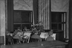 Group of musicians in a marble building in Moscow, Russia, USSR, ca. 1932-1933 by Jacobi, Lotte, 1896-1990