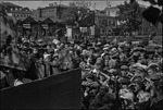 Crowd at an outdoor puppet show in Moscow, Russia, USSR, ca. 1932 by Jacobi, Lotte, 1896-1990