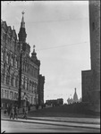 Street scene looking toward Red Square and the Kremlin Wall in Moscow, Russia, USSR, ca. 1932-1933 by Jacobi, Lotte, 1896-1990