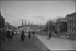 Street scene with factory in the background in Moscow, Russia, USSR, ca. 1932-1933 by Jacobi, Lotte, 1896-1990