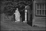 Sculptures by Sergey Merkurov against a fence in the USSR, ca. 1932 by Jacobi, Lotte, 1896-1990