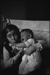 Two young members of the Dietrich family, a sister and her crying baby brother in Moscow, Russia, USSR, ca. 1932-1933 by Jacobi, Lotte, 1896-1990