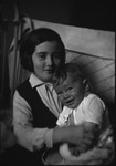 Two young members of the Dietrich family, a sister and her baby brother in Moscow, Russia, USSR, ca. 1932-1933 by Jacobi, Lotte, 1896-1990