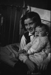 Two young members of the Dietrich family, a sister and her baby brother in Moscow, Russia, USSR, ca. 1932-1933 by Jacobi, Lotte, 1896-1990