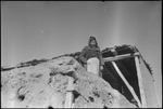 Woman on a building in the USSR, ca. 1932-1933 by Jacobi, Lotte, 1896-1990