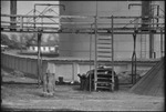 Scaffolding along an industrial building in the USSR, ca. 1932-1933 by Jacobi, Lotte, 1896-1990