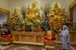 Buddhist Nun during a Service, 2017 by Becky Field