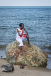 Congolese Man at the Coast, 2016 by Becky Field
