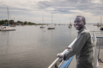 Congolese Man on a Whale-watching Trip, 2016 by Becky Field