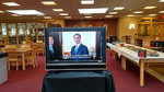 Video display from the exhibit featuring Rare Book and Exhibit Curator for the Law Library of Congress Nathan Dorn