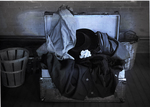 Old clothes and trunk, November 1919 by Clement Moran
