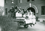 New Hampshire Day, college truck with students, April 17, 1918 by Clement Moran