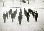 Military Department, band in snow, Dec. 14, 1921 by Clement Moran