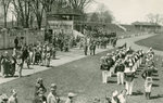 Mother's Day, ca. Spring 1926: Military band and crowd leaving the review by Clement Moran