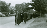 Commencement, ca. June 1935: Beginning of Inaugural/Commencement Procession by Clement Moran