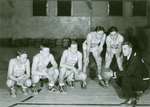 Basketball players with Henry Swasey, ca. Winter 1936 by Clement Moran