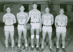 Men's Basketball 5-player lineup, ca. Winter 1936 by Clement Moran