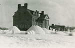 Winter Carnival, February 1936: Sigma Alpha Epsilon snow sculpture with Theta Epsilon Omega House by Clement Moran