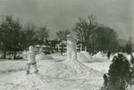 Winter Carnival, February 1936: Theta Epsilon Omega snow sculpture by Clement Moran