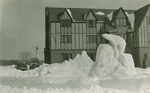 Winter Carnival, February 1936: Phi Mu Delta snow sculpture by Clement Moran
