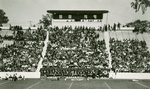 Football Game, September 26, 1936: UNH vs. Lowell Textile; crowd in stands by Clement Moran
