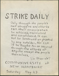 Strike Daily, Saturday, May 23, 1970 by University of New Hampshire