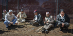 Bhutanese Men with Bamboo, 2014 by Becky Field