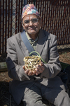 Bhutanese Man with Bamboo Basket, 2014 by Becky Field