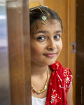Nepali Girl at Festival of Krishna Janmashtami, 2016 by Becky Field