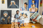 Congolese Artist in His Studio, 2019 by Becky Field