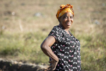 Rwandan Woman Taking a Break in the Onion Fields, 2018 by Becky Field